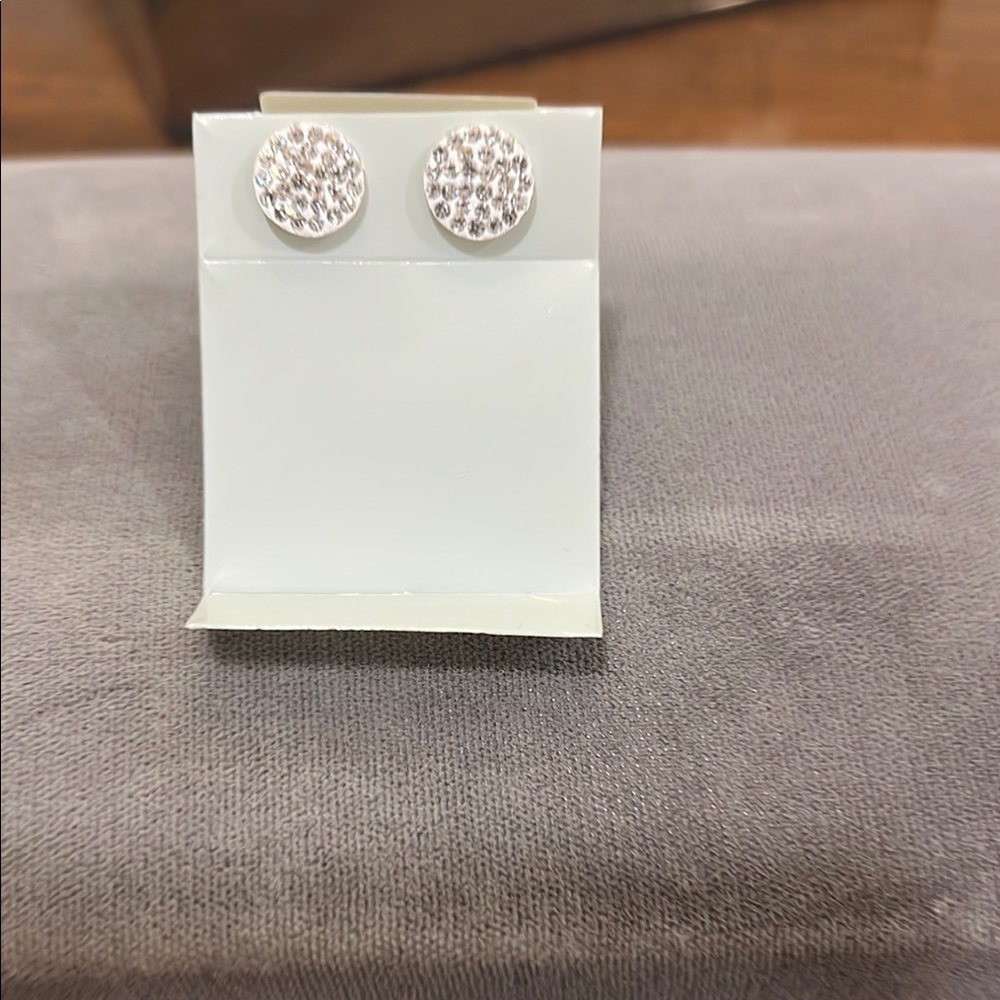 Sparkling Silver Stud Earrings